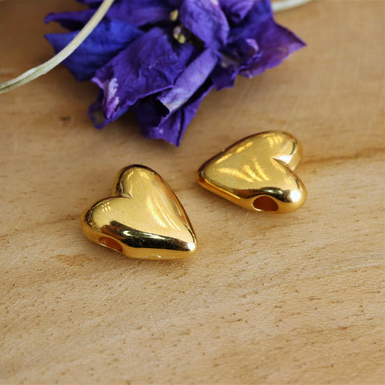 Perle DQ GOLD rund massiv Herz