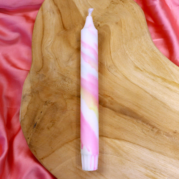 Kaars - pastel swirl