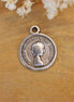 DQ silver coin charm with queen elizabeth