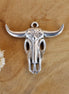 DQ silver charm small bull with print