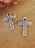 DQ silver small cross charm