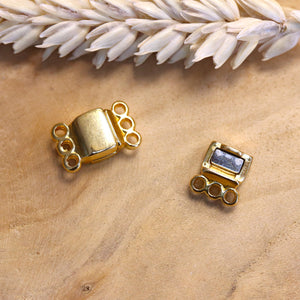 Magneetsluiting met 3 ringen DQ goud