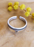 Ring met oogje en opdruk DQ zilver