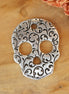 DQ silver pendant graceful skull