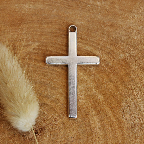 DQ Silber Anhänger großes Kreuz