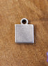 DQ silver square pendant