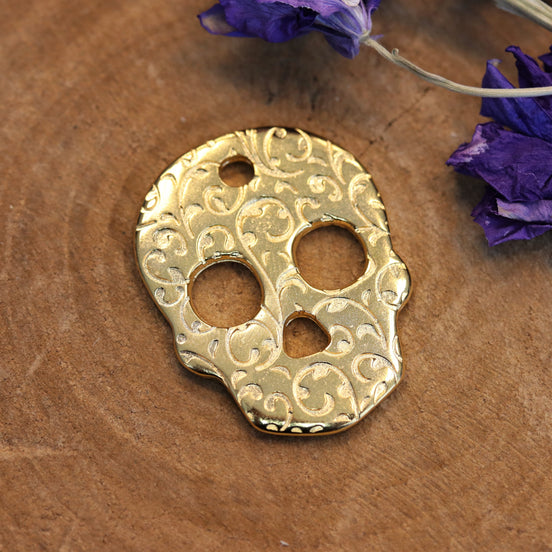 DQ GOLD Anhänger anmutiger Totenkopf