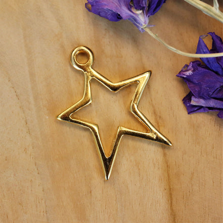 DQ GOLD pendant large openwork star