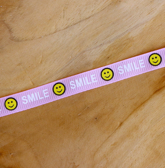 Smiley lint - licht roze