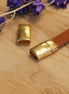 Flaches Leder 10mm Magnetverschluss DQ GOLD