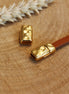 Plat leer 5mm magneetluiting hamerslag DQ GOUD