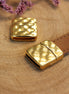 Flat leather 20mm magnetic closure hammered DQ GOLD