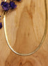 Stainless steel ketting goud - plat
