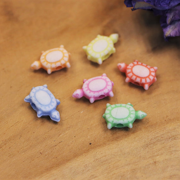 Acryl schildpadjes -10 stuks