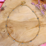 Gouden kralenketting - jaspis