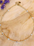Gouden kralenketting - amazoniet