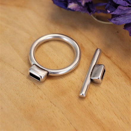 Kapitelsluiting voor 5mm leer DQ zilver