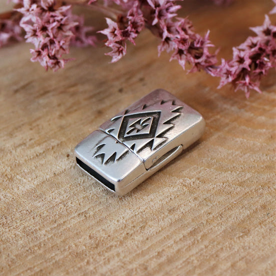 Magnetverschluss geometrisch DQ silber