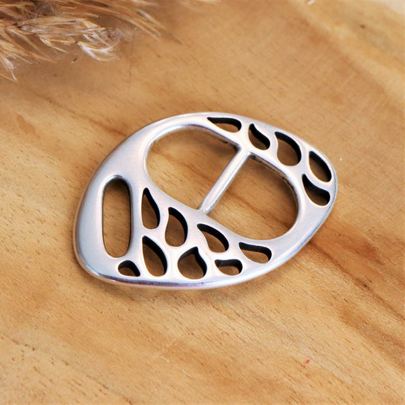 Buckle sluiting met druppels DQ zilver