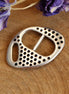 Buckle closure with dots DQ silver