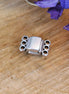 Magnetic closure with 3 rings DQ silver