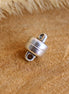Magnetic closure flat circle DQ silver
