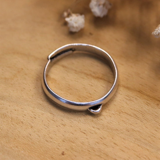 Ring mit 1 Öse DQ Silber