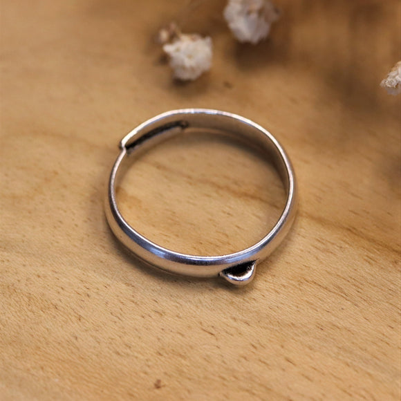 Ring met 1 oogje DQ zilver