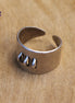 Ring with 3 eyes DQ silver