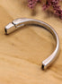 Half magnet bracelet for 5mm leather DQ silver