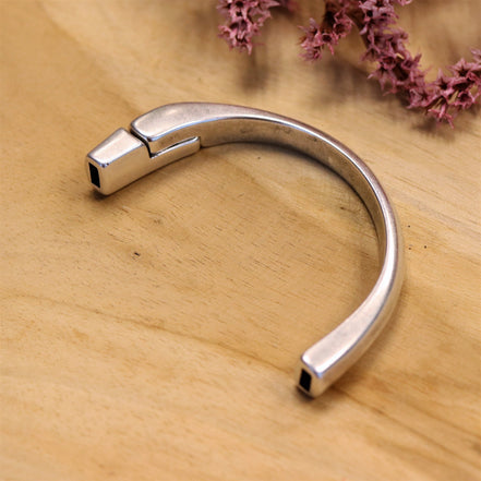 Half magnet bracelet for 5mm leather DQ silver