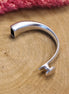 Half bracelet with 10mm hole DQ silver