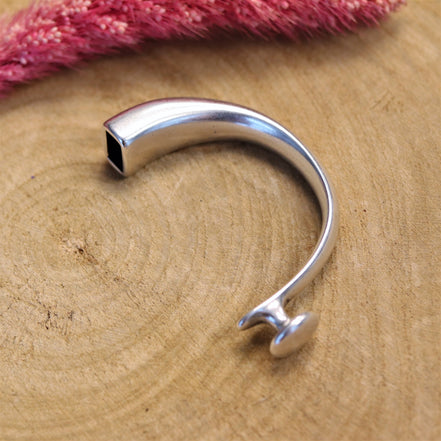 Half bracelet with 10mm hole DQ silver