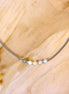 Stainless steel ketting zilver - amazoniet