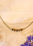 Stainless steel ketting goud - tijgeroog