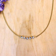 Edelstahlkette Gold - Jaspis