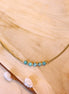 Stainless steel ketting goud - turkoois