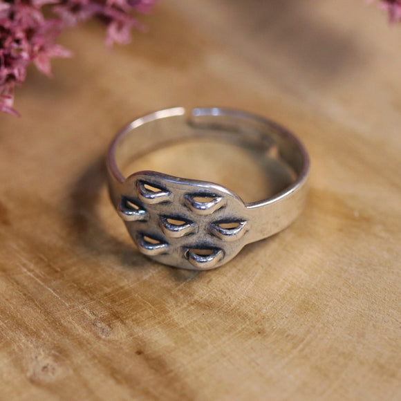 Ring met 7 oogjes DQ zilver