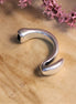 Halve ring massief DQ zilver