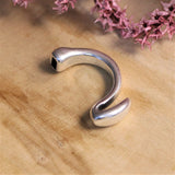 Halve ring massief DQ zilver