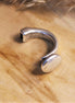 Half ring with solid ball DQ silver