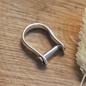 Ring met schroef DQ zilver