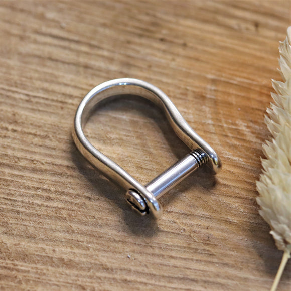 Ring met schroef DQ zilver