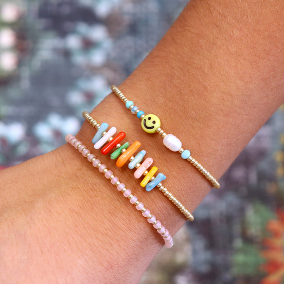 Miyuki armband met smiley