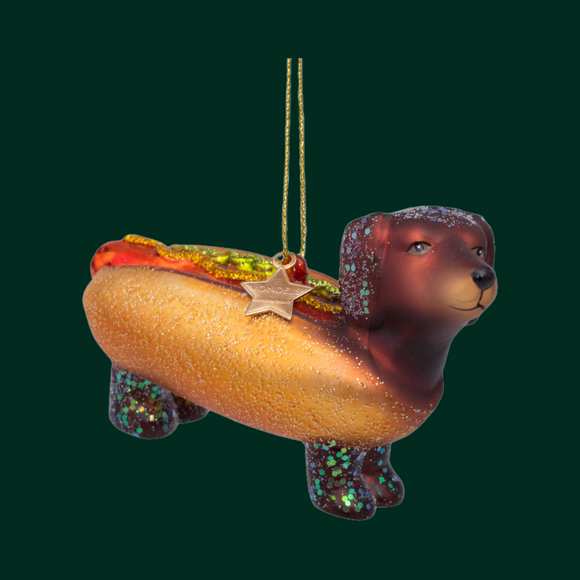 Vondels ornament - Teckel hotdog