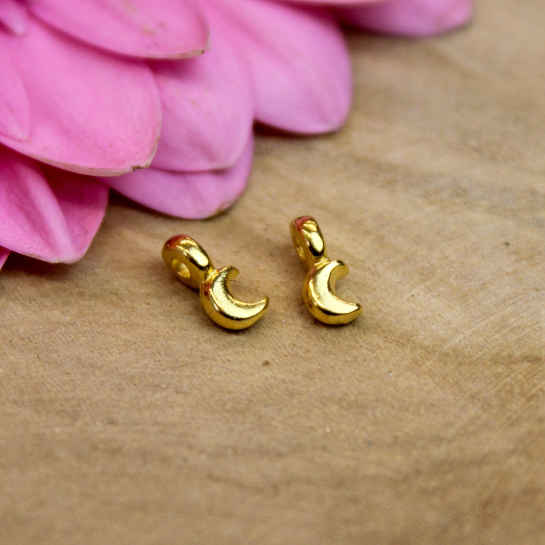 DQ gold mini moon charm