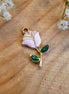 Enamel charm - pink rose gold