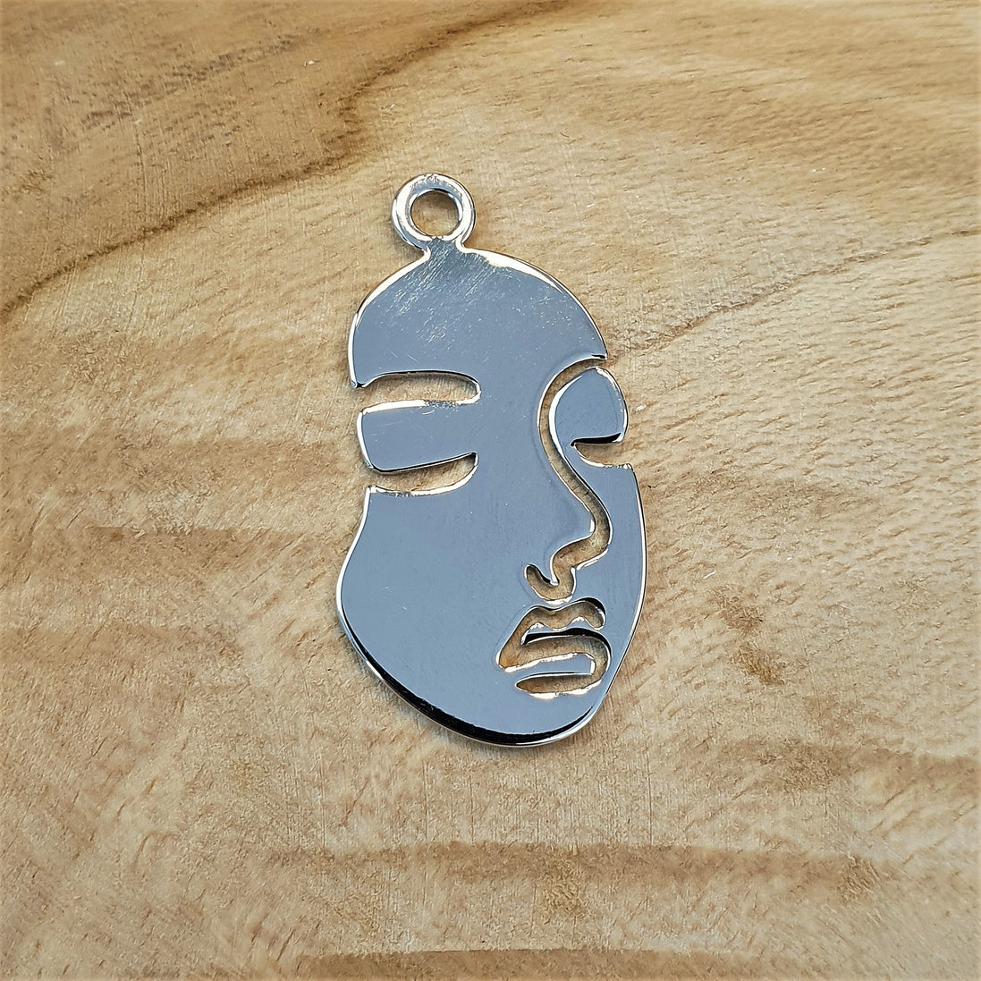 Vergulde bedel pretty face zilver