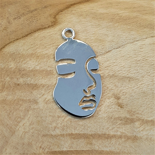 Vergulde bedel pretty face zilver