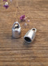 End cap DQ silver for round leather